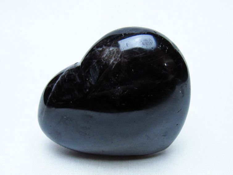 モリオン 置物 ハート 黒水晶 一点物 145-2037