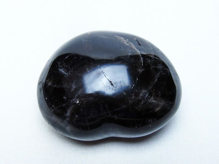 モリオン 置物 ハート 黒水晶 一点物 145-2038