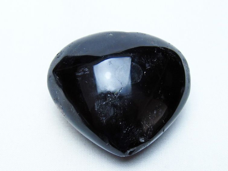 モリオン 置物 ハート 黒水晶 一点物 145-2039