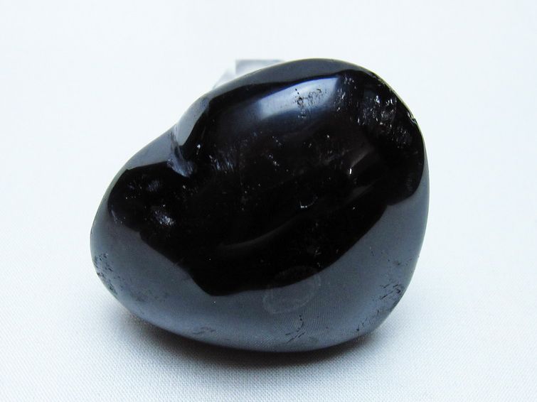 モリオン 置物 ハート 黒水晶 一点物 145-2039