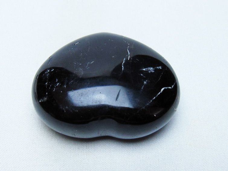 モリオン 置物 ハート 黒水晶 一点物 145-2040