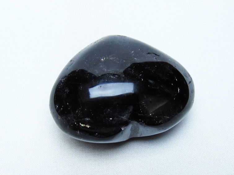 モリオン 置物 ハート 黒水晶 一点物 145-2041