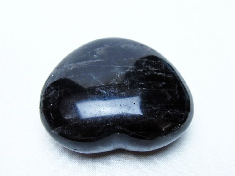 モリオン 置物 ハート 黒水晶 一点物 145-2043