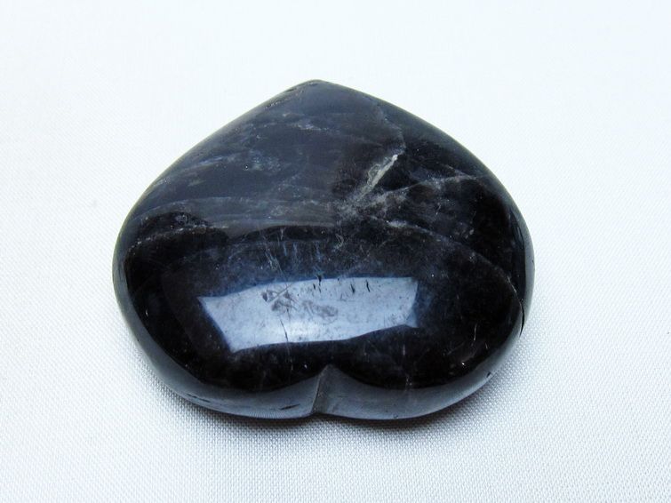 モリオン 置物 ハート 黒水晶 一点物 145-2044