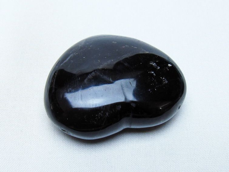 モリオン 置物 ハート 黒水晶 一点物 145-2046