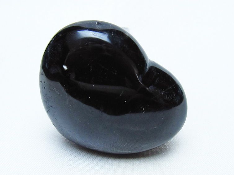 モリオン 置物 ハート 黒水晶 一点物 145-2046
