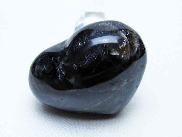 モリオン 置物 ハート 黒水晶 一点物 145-2047