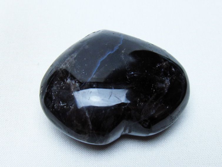 モリオン 置物 ハート 黒水晶 一点物 145-2048
