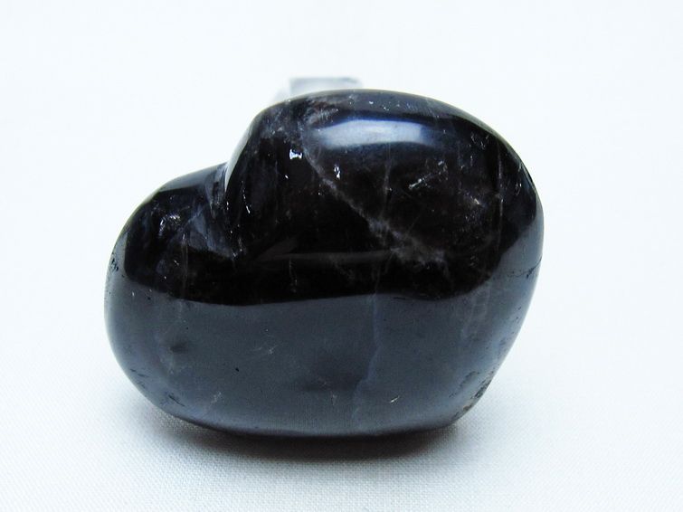 モリオン 置物 ハート 黒水晶 一点物 145-2048