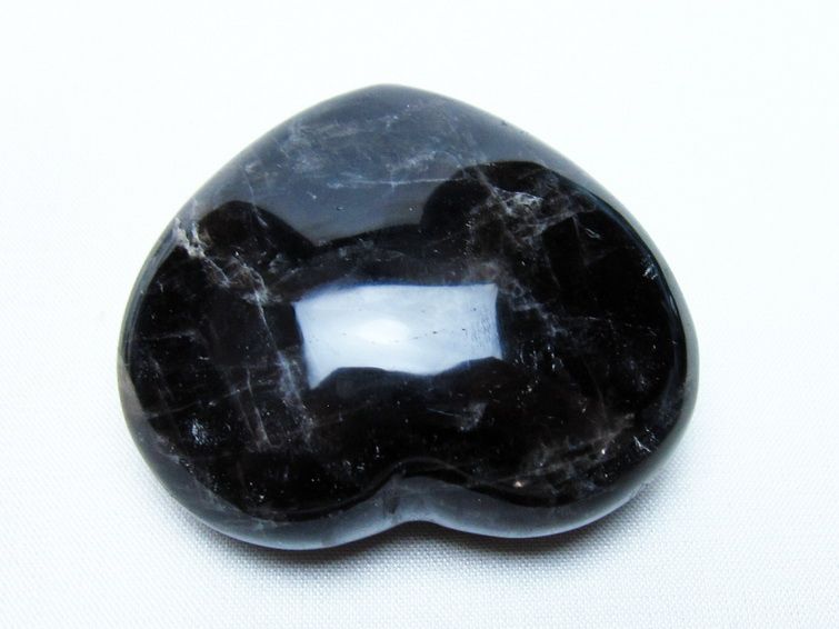モリオン 置物 ハート 黒水晶 一点物 145-2049