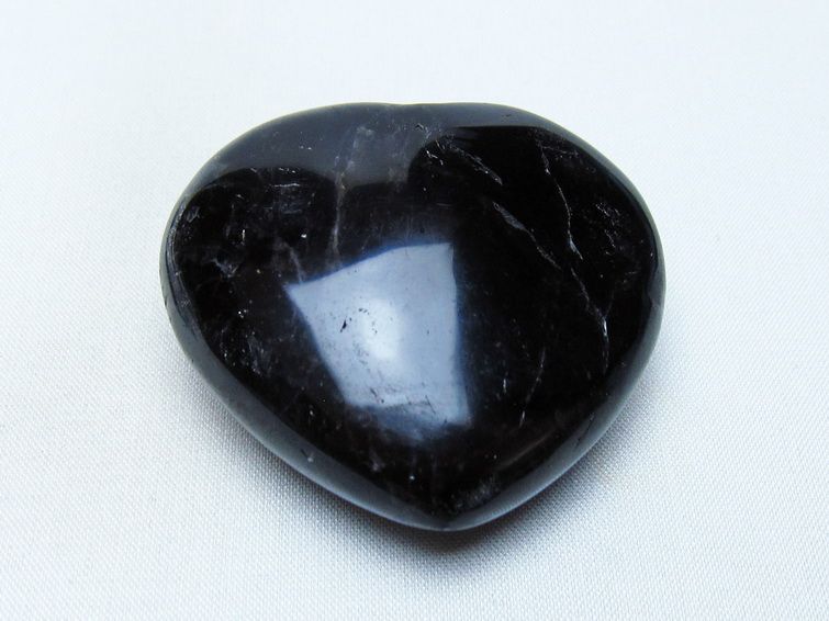モリオン 置物 ハート 黒水晶 一点物 145-2051