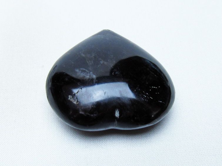 モリオン 置物 ハート 黒水晶 一点物 145-2052