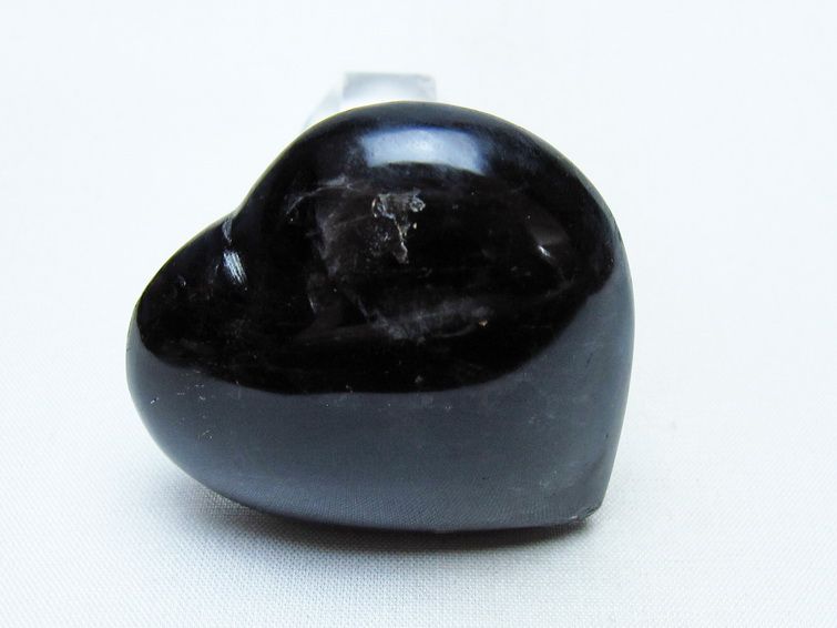 モリオン 置物 ハート 黒水晶 一点物 145-2052