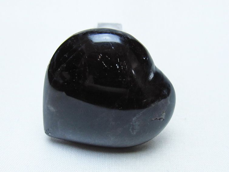 モリオン 置物 ハート 黒水晶 一点物 145-2052