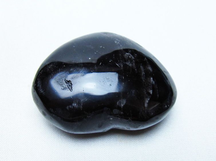 モリオン 置物 ハート 黒水晶 一点物 145-2053