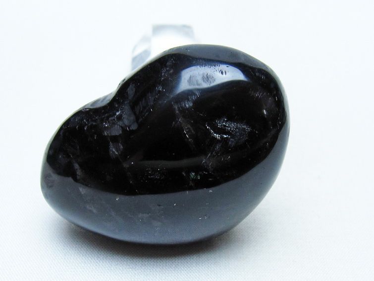 モリオン 置物 ハート 黒水晶 一点物 145-2053