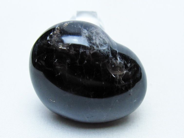 モリオン 置物 ハート 黒水晶 一点物 145-2056