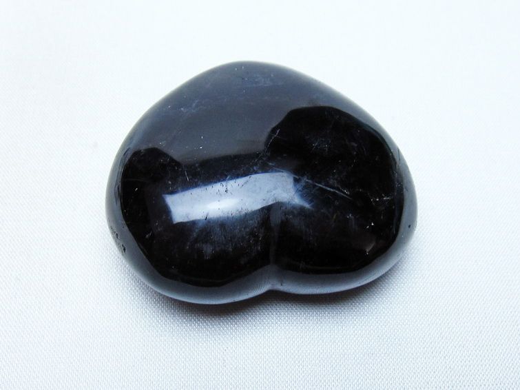 モリオン 置物 ハート 黒水晶 一点物 145-2059