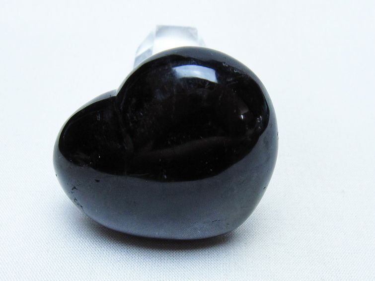 モリオン 置物 ハート 黒水晶 一点物 145-2059