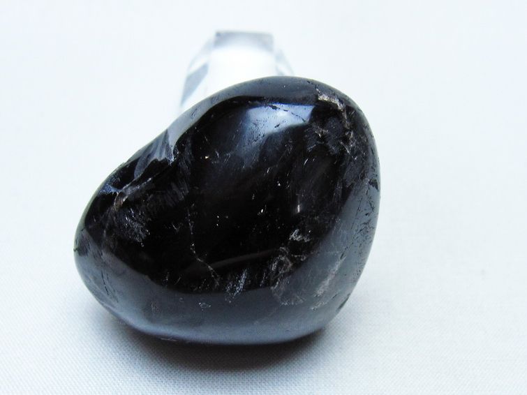 モリオン 置物 ハート 黒水晶 一点物 145-2060