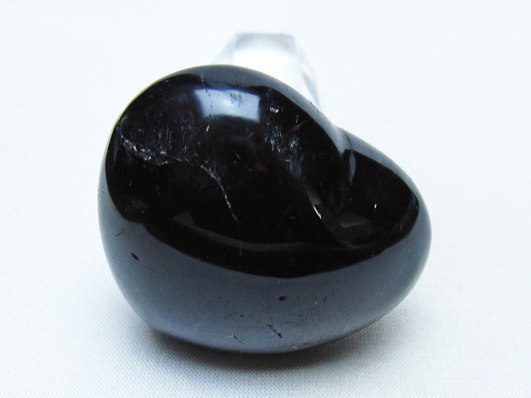 モリオン 置物 ハート 黒水晶 一点物 145-2062