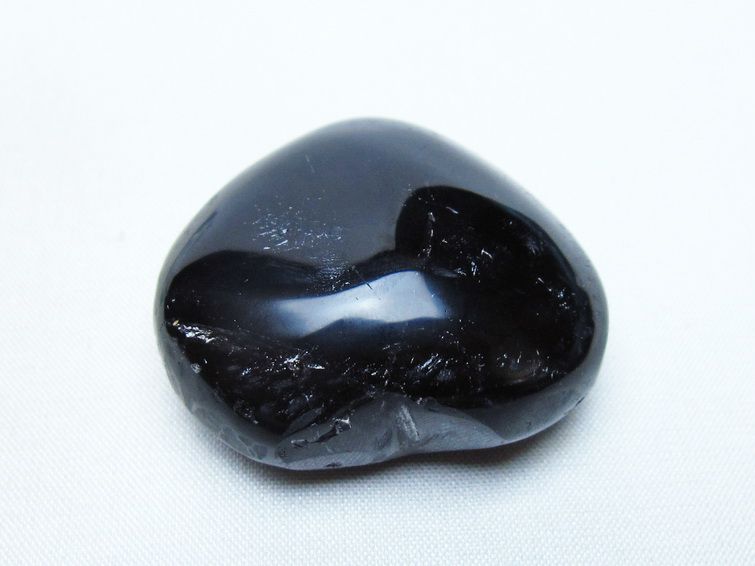 モリオン 置物 ハート 黒水晶 一点物 145-2064