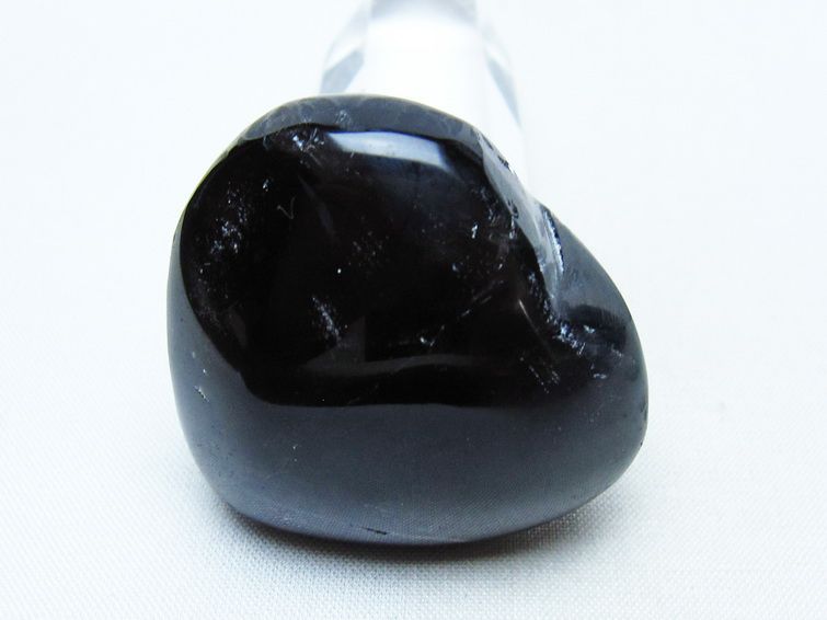 モリオン 置物 ハート 黒水晶 一点物 145-2064