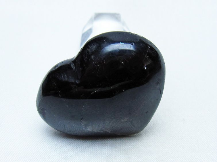 モリオン 置物 ハート 黒水晶 一点物 145-2065