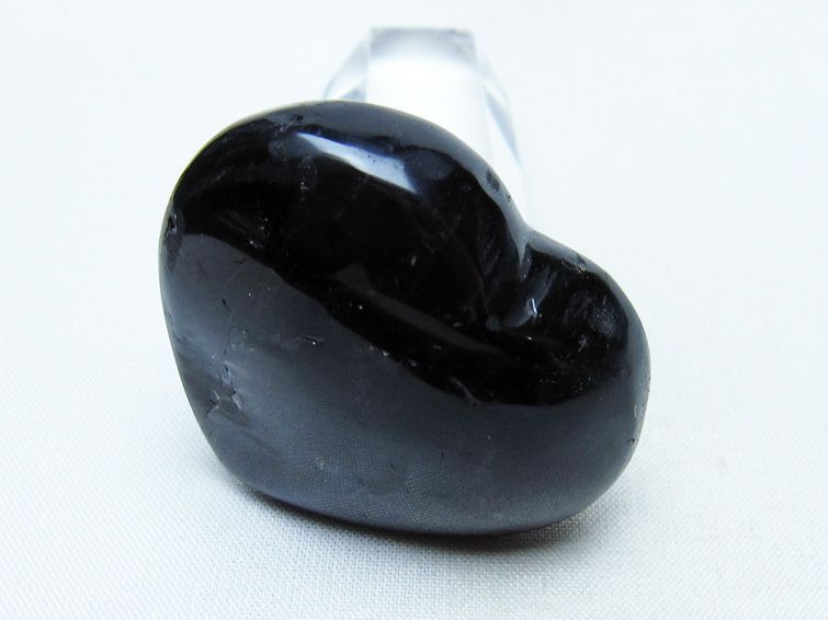 モリオン 置物 ハート 黒水晶 一点物 145-2065