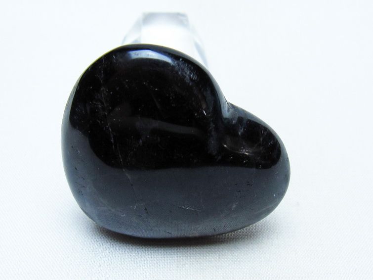 モリオン 置物 ハート 黒水晶 一点物 145-2066
