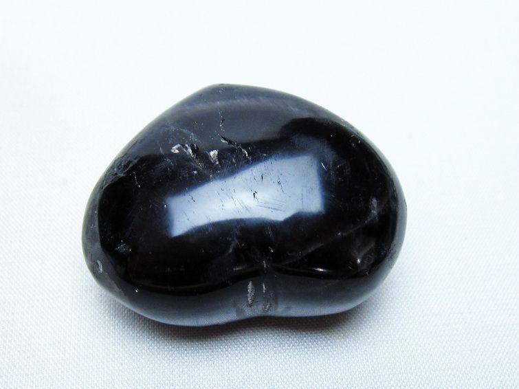 モリオン 置物 ハート 黒水晶 一点物 145-2067