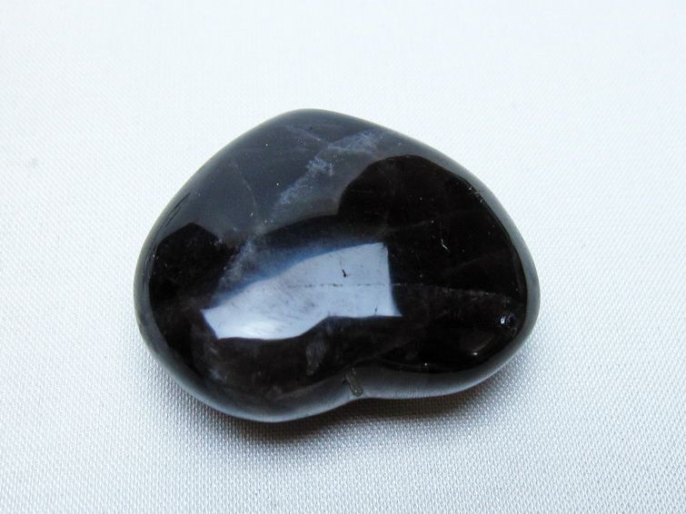 モリオン 置物 ハート 黒水晶 一点物 145-2071