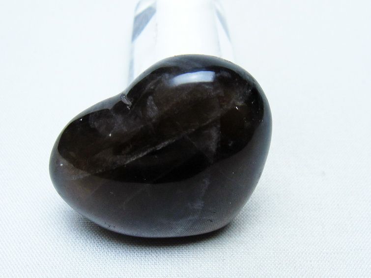 モリオン 置物 ハート 黒水晶 一点物 145-2071