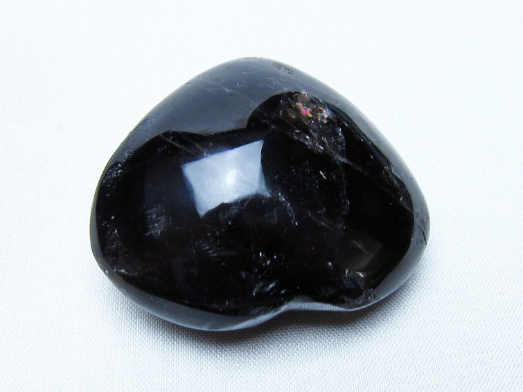 モリオン 置物 ハート 黒水晶 一点物 145-2073