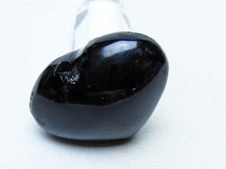 モリオン 置物 ハート 黒水晶 一点物 145-2074