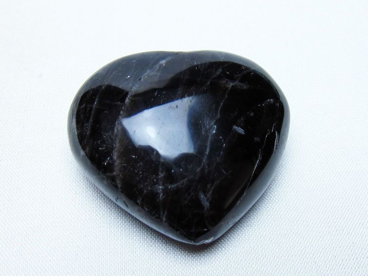 モリオン 置物 ハート 黒水晶 一点物 145-2076