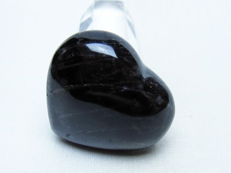 モリオン 置物 ハート 黒水晶 一点物 145-2076