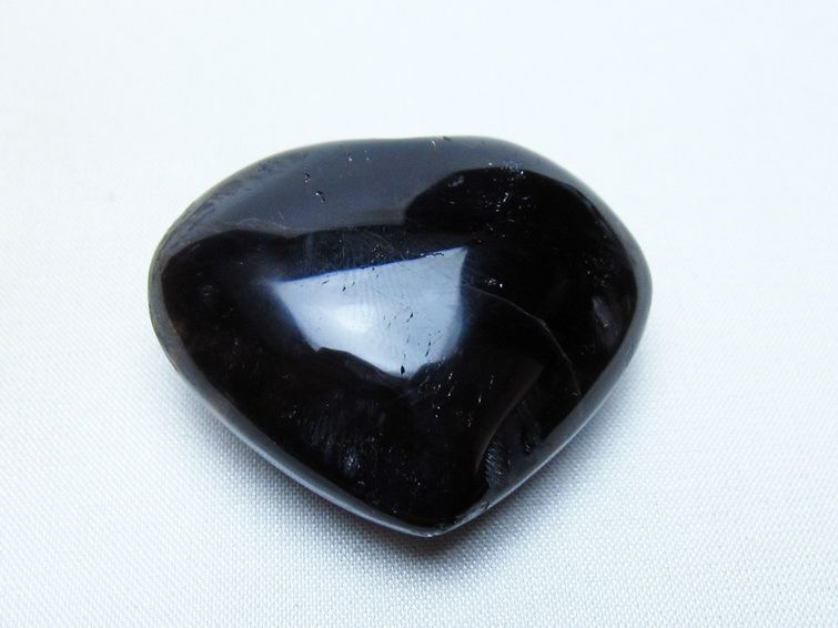 モリオン 置物 ハート 黒水晶 一点物 145-2077