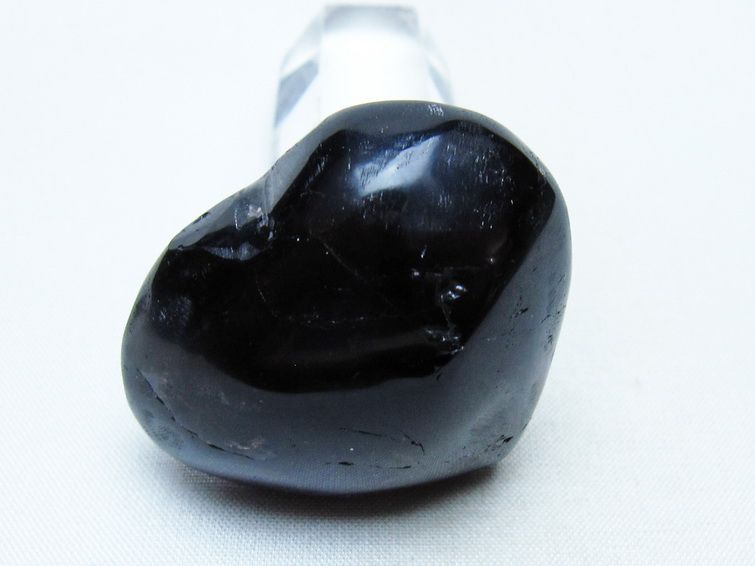 モリオン 置物 ハート 黒水晶 一点物 145-2079