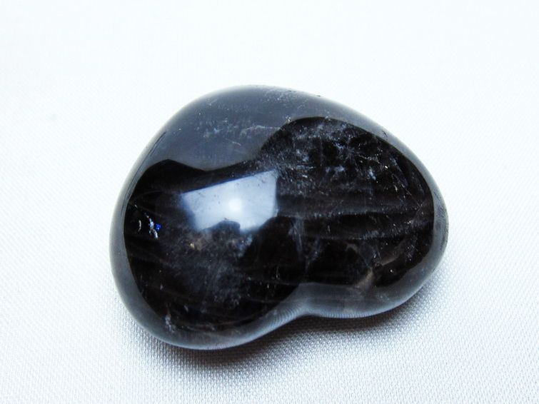 モリオン 置物 ハート 黒水晶 一点物 145-2080