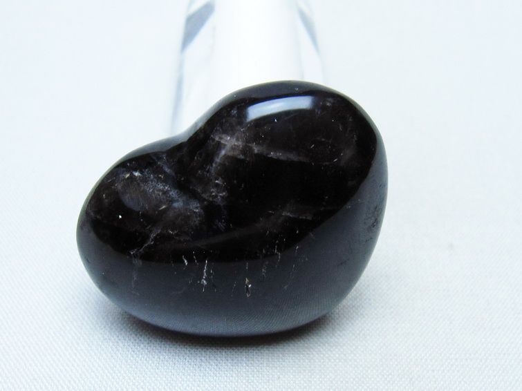 モリオン 置物 ハート 黒水晶 一点物 145-2080