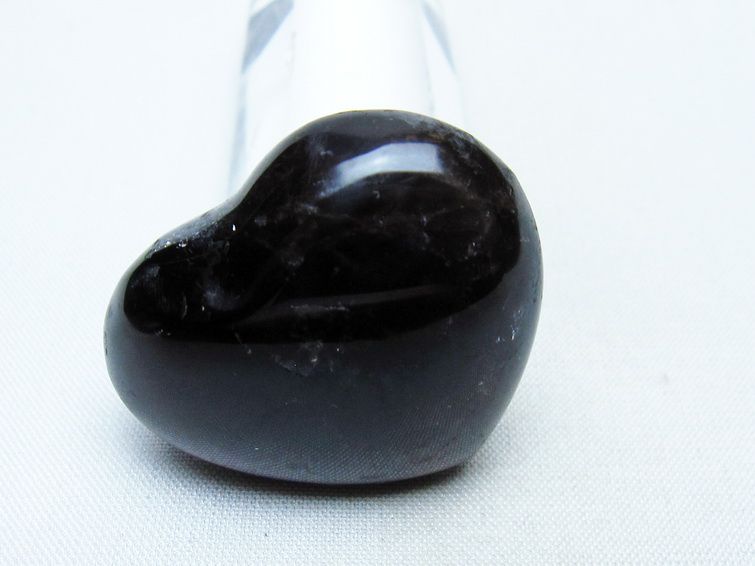モリオン 置物 ハート 黒水晶 一点物 145-2083