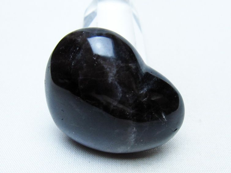 モリオン 置物 ハート 黒水晶 一点物 145-2084
