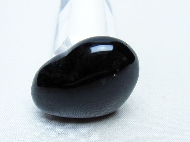 モリオン 置物 ハート 黒水晶 一点物 145-2086