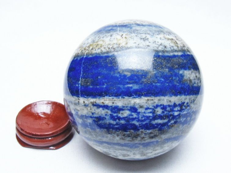 ラピスラズリ 丸玉 74mm スフィア 置物 一点物 151-10000