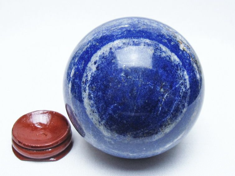 ラピスラズリ 丸玉 75mm スフィア 置物 一点物 151-10001
