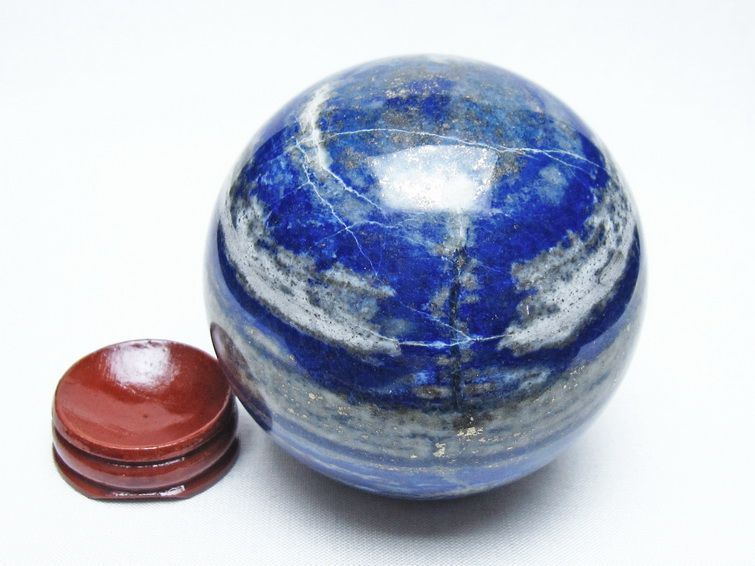 ラピスラズリ 丸玉 76mm スフィア 置物 一点物 151-10006