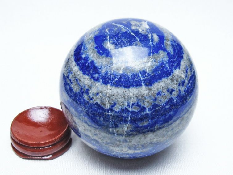 ラピスラズリ 丸玉 73mm スフィア 置物 一点物 151-10008