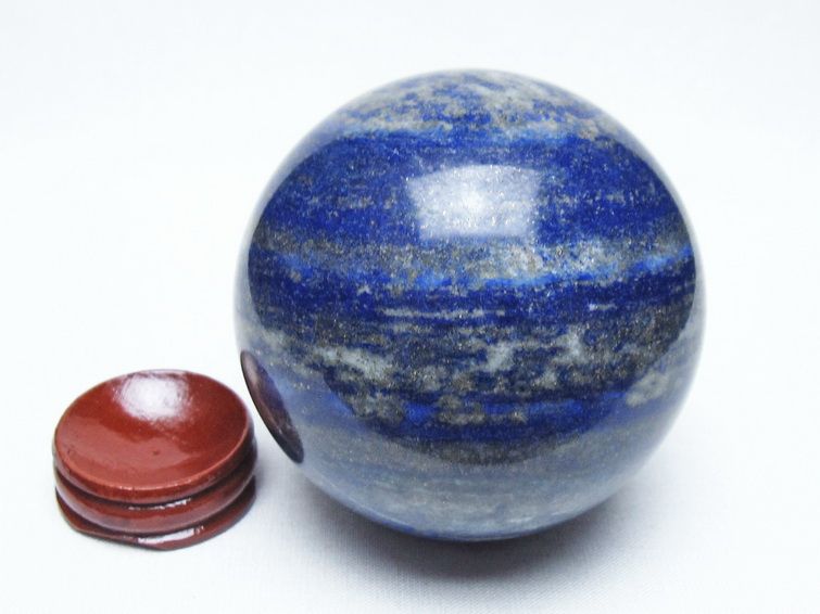 ラピスラズリ 丸玉 74mm スフィア 置物 一点物 151-10009