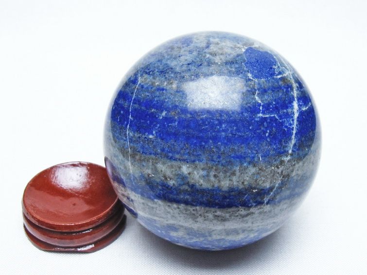 ラピスラズリ 丸玉 67mm スフィア 置物 一点物 151-10018